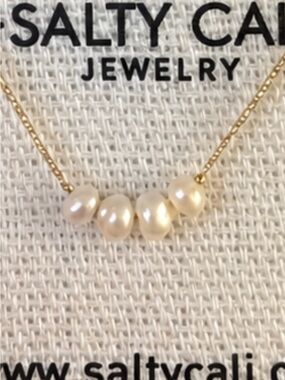 Salty Cali Oceanโs Whisper Freshwater Pearl Necklace NWT